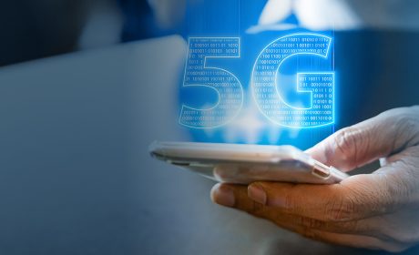 5G text hovering over phone