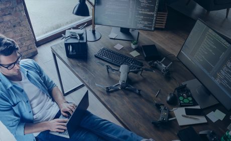Man working at desk