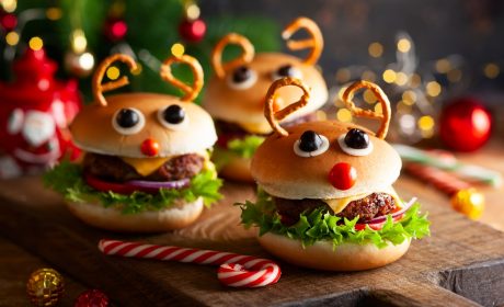 Holiday decorated burgers