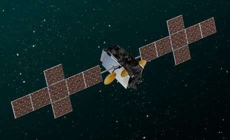 Rendering of J3 Satellite in Space - Provides Fast Internet in Rural Canada