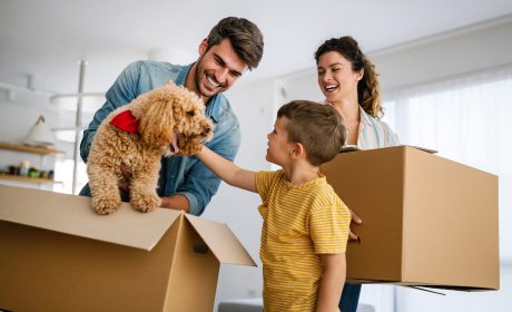 Family Unpacking Boxes