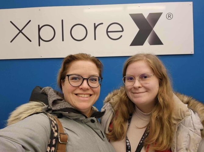 Xplore staff members and mother daughter pair Sharon and Caleigh.