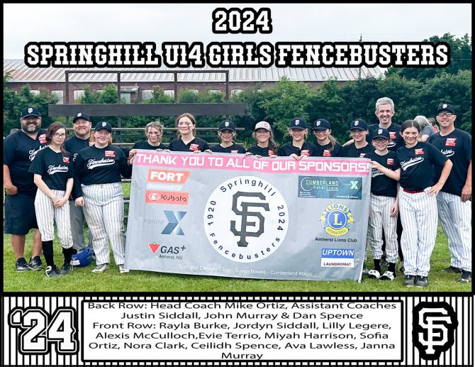 A photo of the "Fencebusters" a Springhill, Nova Scotia baseball team
