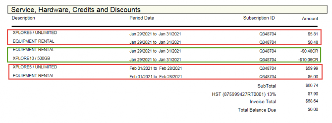 Xplornet Sample Invoice