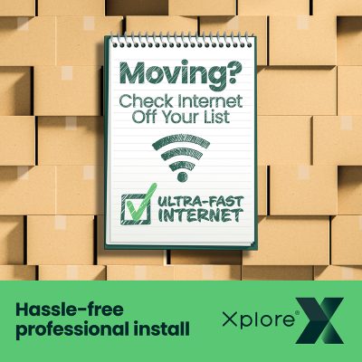 A clip board with a checked box beside "ultra-fast Internet"