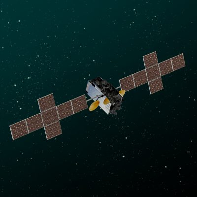 Rendering of J3 Satellite in Space - Provides Fast Internet in Rural Canada