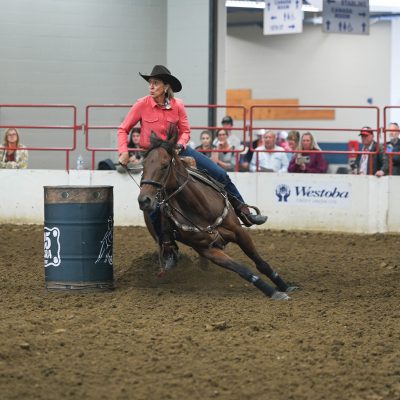 Donna Sagin - Xplore Employee - Barrel Racing