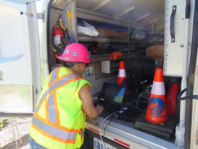 Person working on construction site