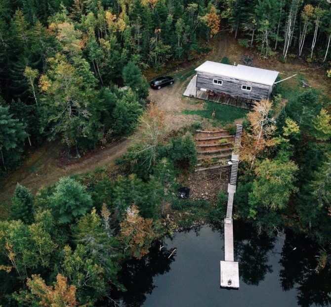 Aerial shot of home