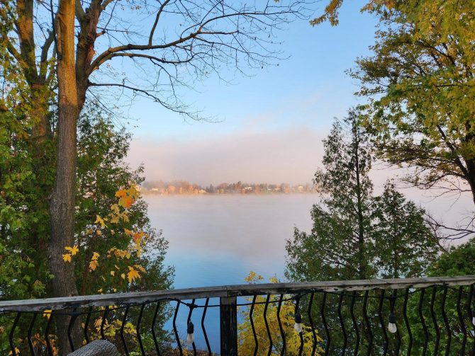 Nature view of a lake in the Fall