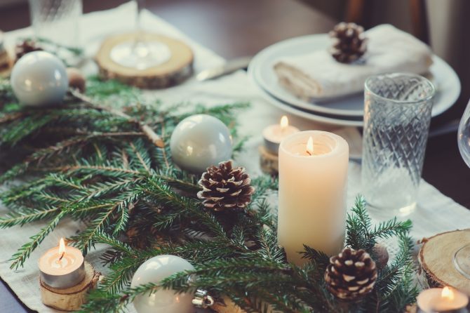 Christmas table decorations