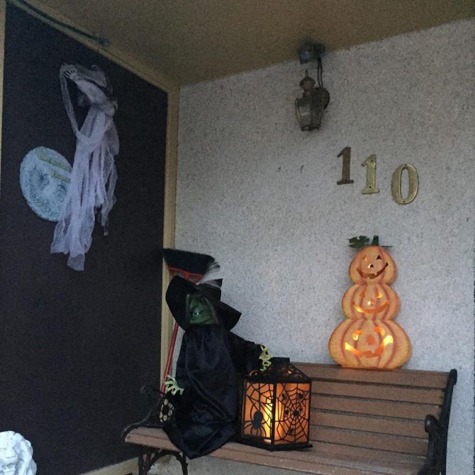 Halloween decorated house